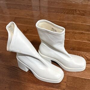 Call It Spring White Platform Ankle Heeled Boots